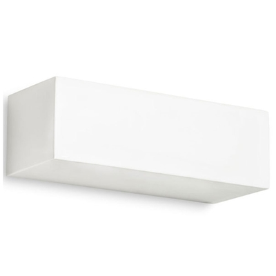 White Plaster Rectangular Box Wall Light